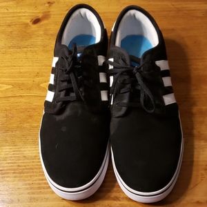 Adidas size 11 black and white sneakers